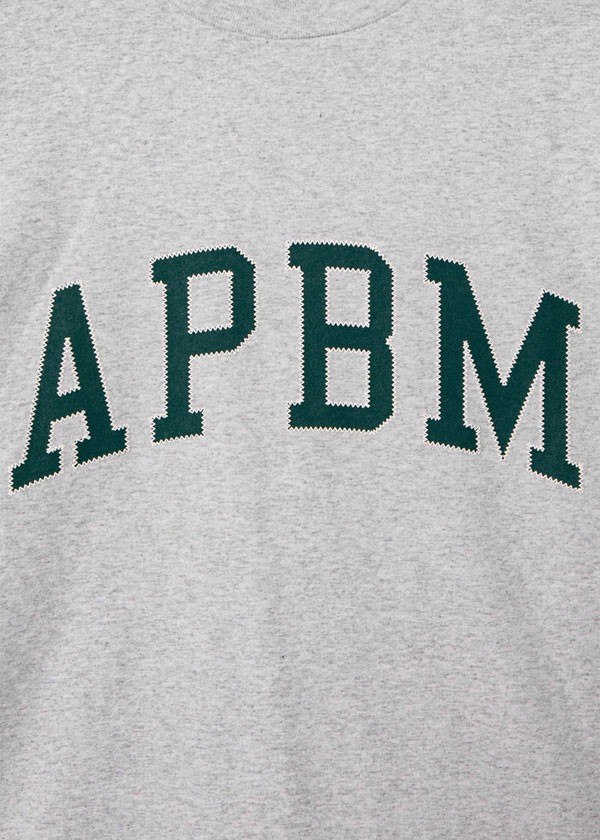 APPLEBUM アップルバム “APBM” L/S T-shirt -ASH- メンズ Tシャツ 長袖 ロンT ドロップショルダー 送料無料 ストリート atftps