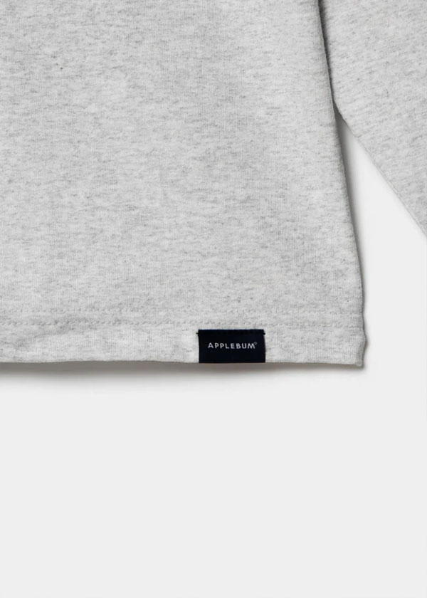 APPLEBUM アップルバム “APBM” L/S T-shirt -ASH- メンズ Tシャツ 長袖 ロンT ドロップショルダー 送料無料 ストリート atftps