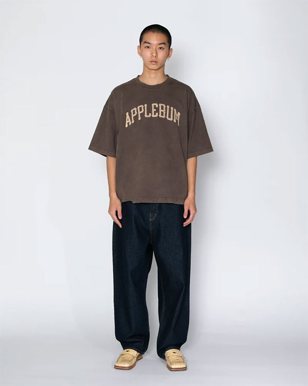 APPLEBUM アップルバム Damaged Short T-shirt メンズ Tシャツ 半袖 ダメージ加工 ショート丈 送料無料 ストリート atftps_5