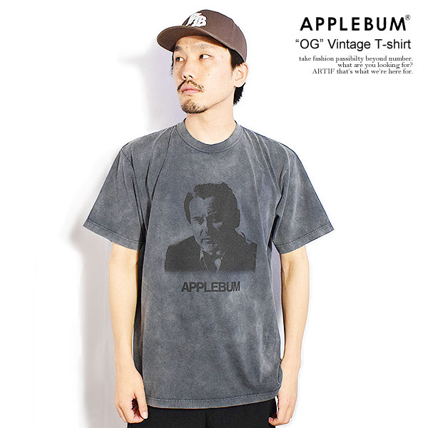 APPLEBUM アップルバム “OG” Vintage T-shirt メンズ Tシャツ 半袖 ヴィンテージ加工 送料無料 ストリート atftps