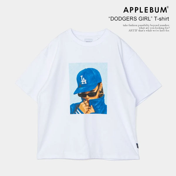 APPLEBUM アップルバム “DODGERS GIRL” T-shirt 12oz メンズ Tシャツ MLB Collection 半袖 ヘビーオンス 送料無料 ストリート atftps