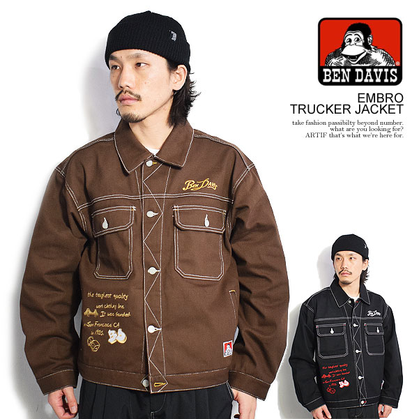 40％OFF SALE セール BEN DAVIS ベンデイビス EMBRO TRUCKER JACKET メンズ ジャケット atfjkt