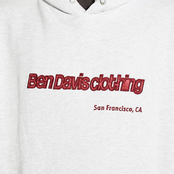 BEN DAVIS ベンデイビス MID WEIGHT SWEAT HOODIE -ASH- メンズ パーカー プルオーバーパーカー 裏毛 ストリート atftps