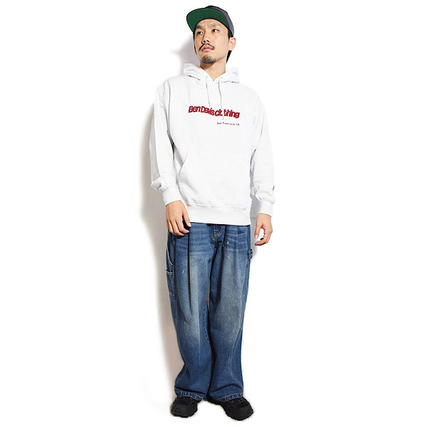 BEN DAVIS ベンデイビス MID WEIGHT SWEAT HOODIE -ASH- メンズ パーカー プルオーバーパーカー 裏毛 ストリート atftps