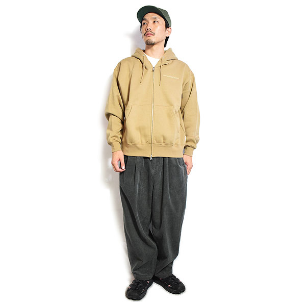 BEN DAVIS ベンデイビス HEAVY SWEAT ZIP HOODIE -L.BROWN- パーカー ジップパーカー スウェット 裏起毛 ストリート atftps