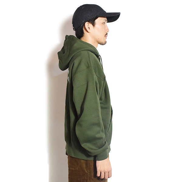 BEN DAVIS ベンデイビス SOUVENIR ZIP HOODIE -KHAKI- メンズ パーカー ジップパーカー 裏起毛 ヘビーウェイト 送料無料 atftps