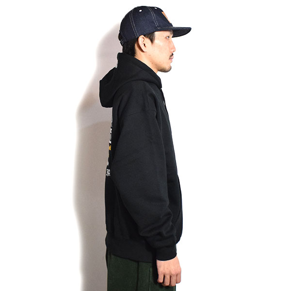 BEN DAVIS ベンデイビス BD LABEL EMB HOODIE -BLACK- メンズ パーカー プルオーバー スウェット 裏起毛 ヘビーウェイト atftps