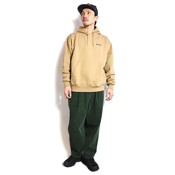 BEN DAVIS ベンデイビス BD LABEL EMB HOODIE -L.BROWN- パーカー プルオーバー スウェット 裏起毛 ヘビーウェイト atftps