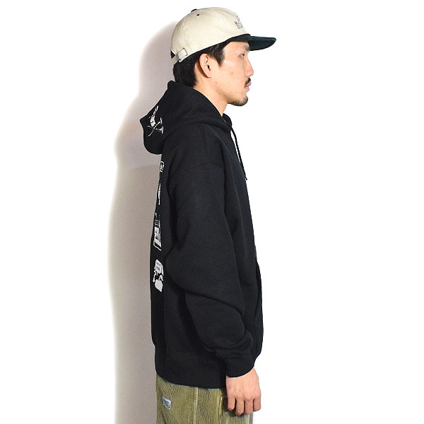 BEN DAVIS ベンデイビス MULTI WAPPEN HOODIE -BLACK- メンズ パーカー プルオーバー スウェット 裏起毛 ヘビーウェイト atftps