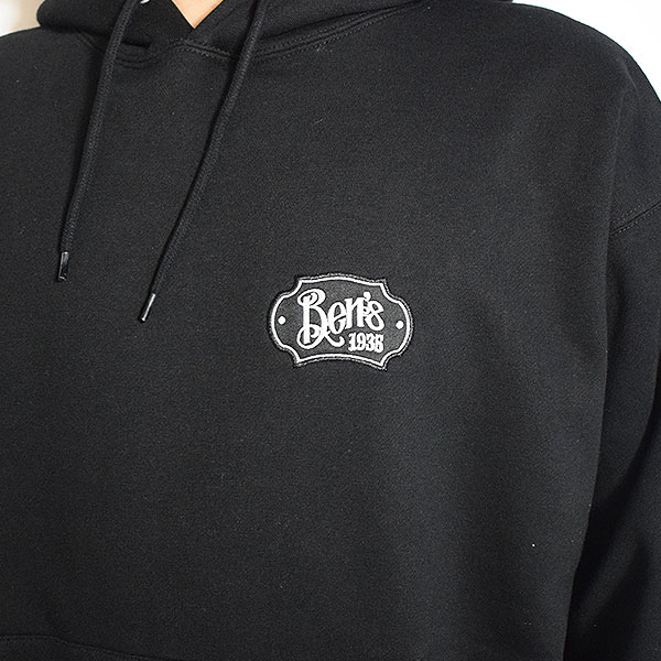 BEN DAVIS ベンデイビス MULTI WAPPEN HOODIE -BLACK- メンズ パーカー プルオーバー スウェット 裏起毛 ヘビーウェイト atftps