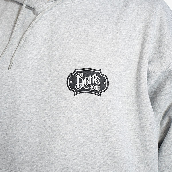 BEN DAVIS ベンデイビス MULTI WAPPEN HOODIE -M.GRAY- パーカー プルオーバー スウェット 裏起毛 ヘビーウェイト atftps