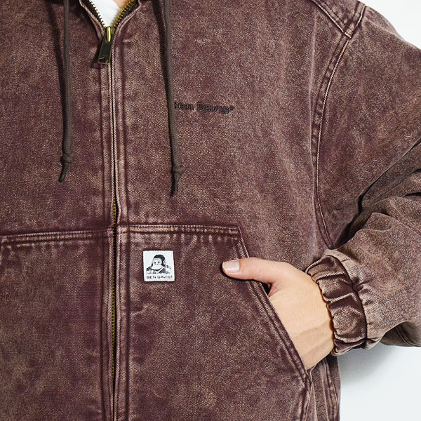 BEN DAVIS ベンデイビス WORKERS PARKA -BROWN- メンズ ジャケット ワークジャケット フードジャケット ジップパーカー atfjkt