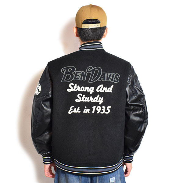 BEN DAVIS ベンデイビス BD STADIUM JACKET -80A- メンズ ジャケット スタジャン アワードジャケット フェイクメルトン atfjkt