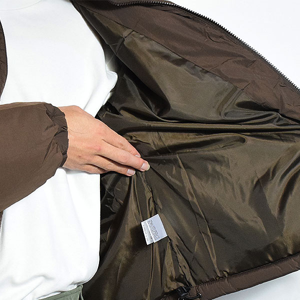 BEN DAVIS ベンデイビス BD PUFFER JACKET -BROWN- メンズ ジャケット スタンドカラー 中綿ジャケット 送料無料 atfjkt