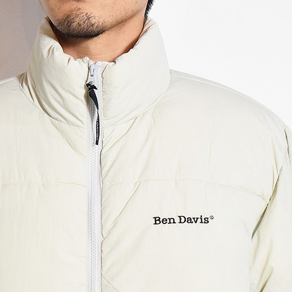 BEN DAVIS ベンデイビス BD PUFFER JACKET -IVORY- メンズ ジャケット スタンドカラー 中綿ジャケット 送料無料 atfjkt