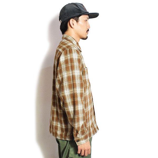 BEN DAVIS ベンデイビス HEAVY PLAID SHIRT -BROWN- メンズ シャツ 長袖 チェックシャツ ネルシャツ シャツジャケット atftps