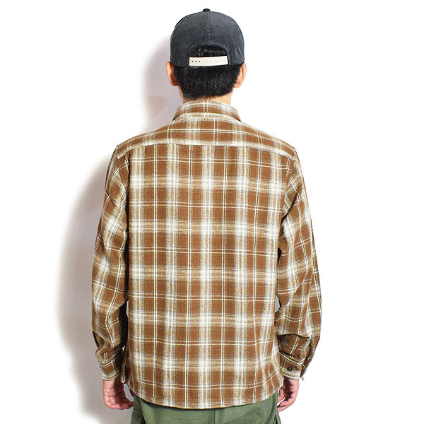 BEN DAVIS ベンデイビス HEAVY PLAID SHIRT -BROWN- メンズ シャツ 長袖 チェックシャツ ネルシャツ シャツジャケット atftps
