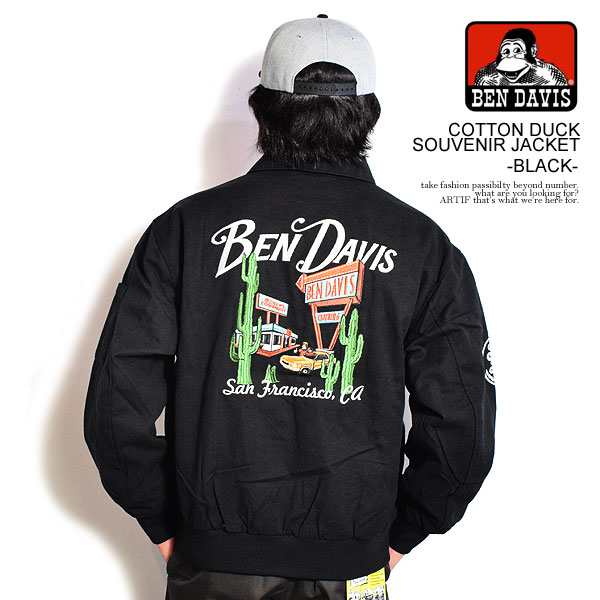 BEN DAVIS ベンデイビス COTTON DUCK SOUVENIR JACKET -BLACK- メンズ ジャケット スーベニアジャケット atfjkt