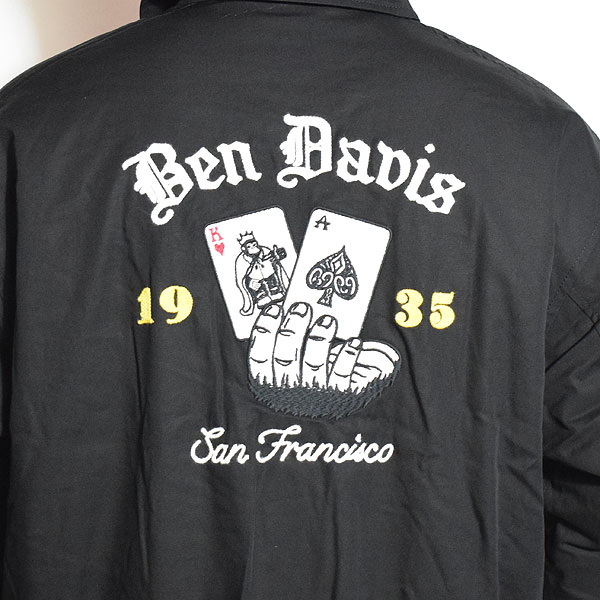 30％OFF SALE セール BEN DAVIS ベンデイビス CARDS EMBRO MECHANIC'S JACKET メンズ ジャケット ワークジャケット atfjkt_6