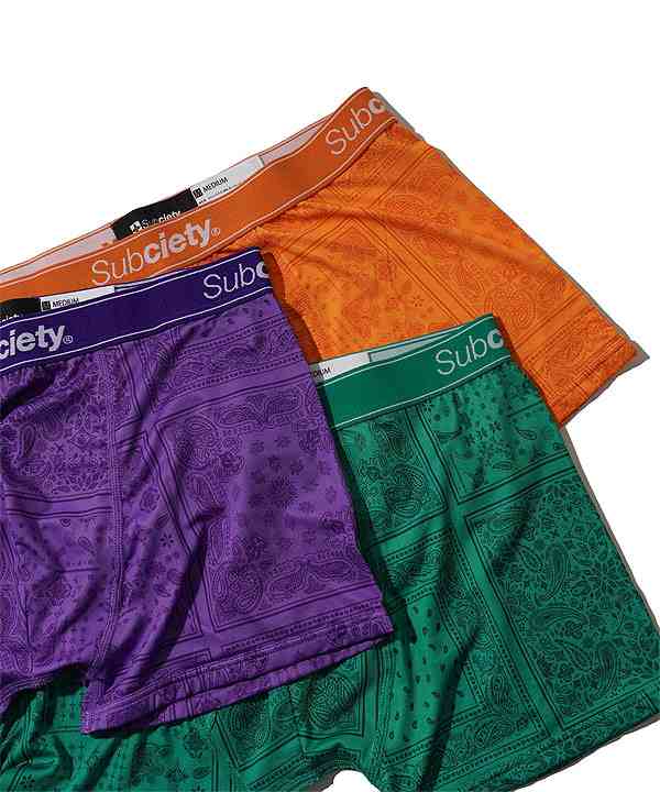 シルバー/レッド Subciety(サブサエティ)ボクサーパンツ BOXER SHORTS