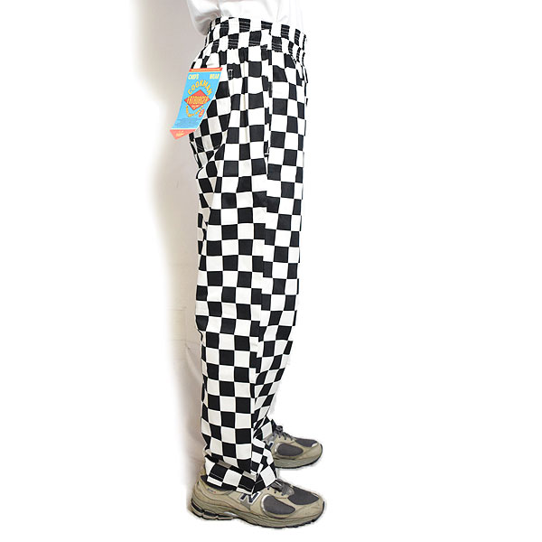 COOKMAN クックマン Chef Pants Semiwide FATBURGER Checker Black -BLACK- メンズ パンツ シェフパンツ セミワイド atfpts