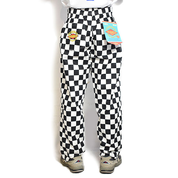 COOKMAN クックマン Chef Pants Semiwide FATBURGER Checker Black -BLACK- メンズ パンツ シェフパンツ セミワイド atfpts