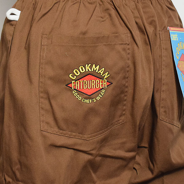 COOKMAN クックマン Chef Pants Semiwide FATBURGER Chocolate -BROWN- メンズ パンツ シェフパンツ セミワイド atfpts