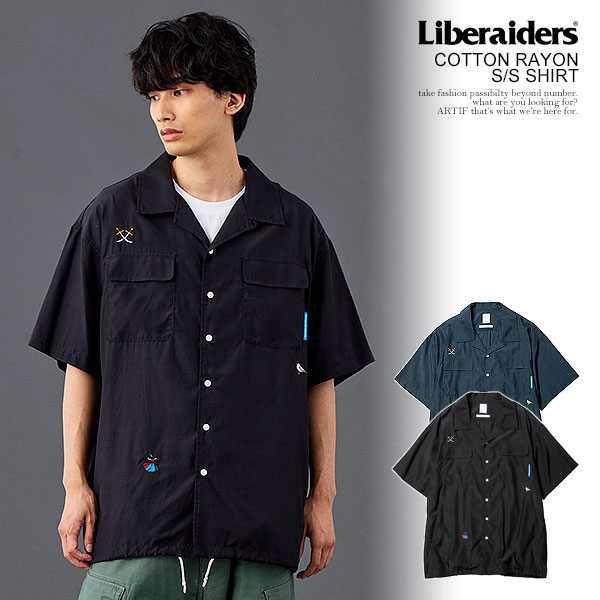 Liberaiders リベレイダース COTTON RAYON S/S SHIRT メンズ シャツ 半袖シャツ レーヨンシャツ 送料無料 ストリート atftps