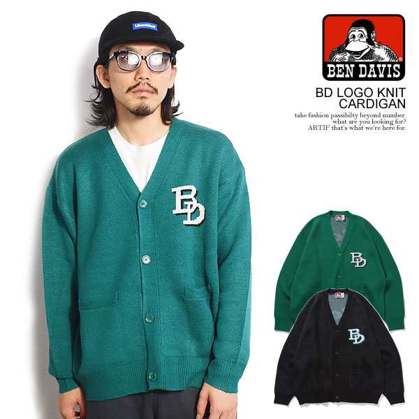 30％OFF SALE セール BEN DAVIS ベンデイビス BD LOGO KNIT CARDIGAN