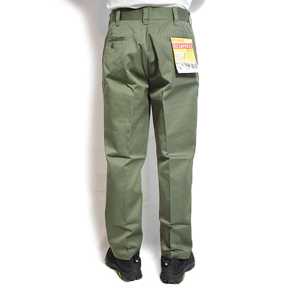 BIG MIKE ビッグマイク TC TWILL NO TACK CHINO WORK PANTS -OLIVE- メンズ パンツ チノパン ワークパンツ atfpts
