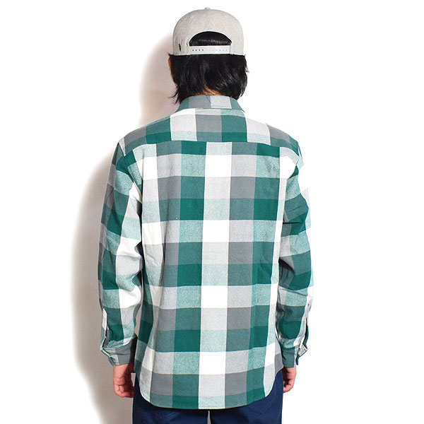 BIG MIKE ビッグマイク HEAVY FLANNEL SHIRTS - GRN×WHT×GRY メンズ シャツ チェックシャツ ネルシャツ atftps_2