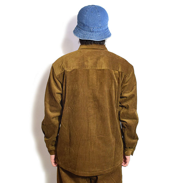 BIG MIKE ビッグマイク CORDUROY WORK SHIRTS -BROWN- メンズ シャツ 長袖 コーデュロイシャツ atftps