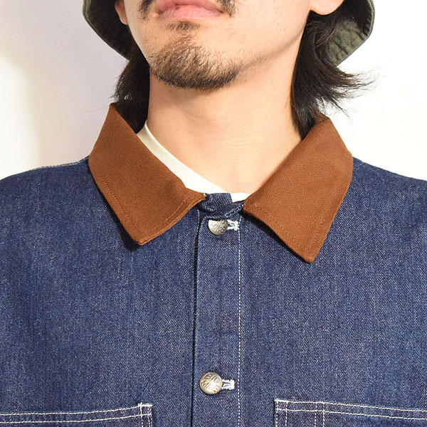 BIG MIKE ビッグマイク DUCK COLLAR DENIM COVERALL -D.INDIGO- メンズ ジャケット デニムジャケット atfjkt