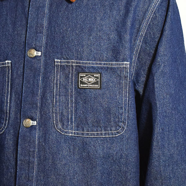 BIG MIKE ビッグマイク DUCK COLLAR DENIM COVERALL -D.INDIGO- メンズ ジャケット デニムジャケット atfjkt