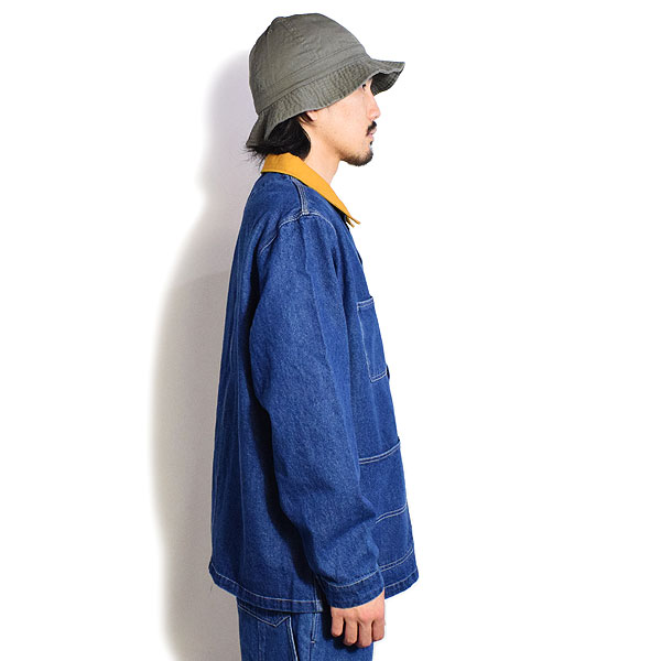 BIG MIKE ビッグマイク DUCK COLLAR DENIM COVERALL -L.INDIGO- メンズ ジャケット デニムジャケット atfjkt