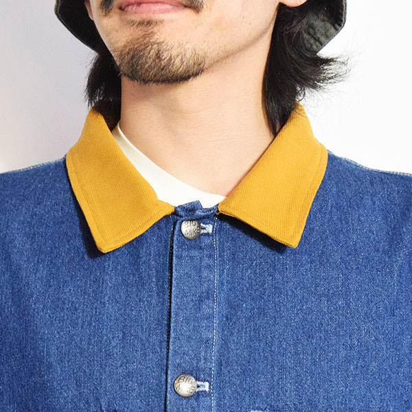 BIG MIKE ビッグマイク DUCK COLLAR DENIM COVERALL -L.INDIGO- メンズ ジャケット デニムジャケット atfjkt