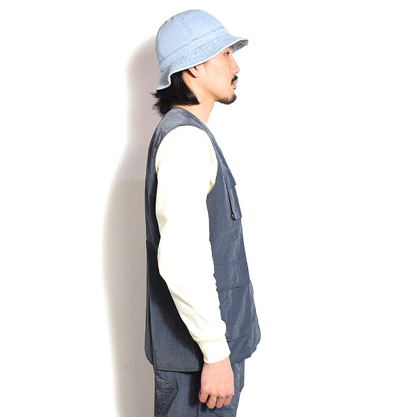 BIG MIKE ビッグマイク NYLON RIP FATIGUE VEST -CHARCOAL- メンズ ベスト フィッシングベスト リップストップ atfjkt