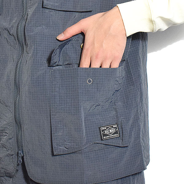 BIG MIKE ビッグマイク NYLON RIP FATIGUE VEST -CHARCOAL- メンズ ベスト フィッシングベスト リップストップ atfjkt
