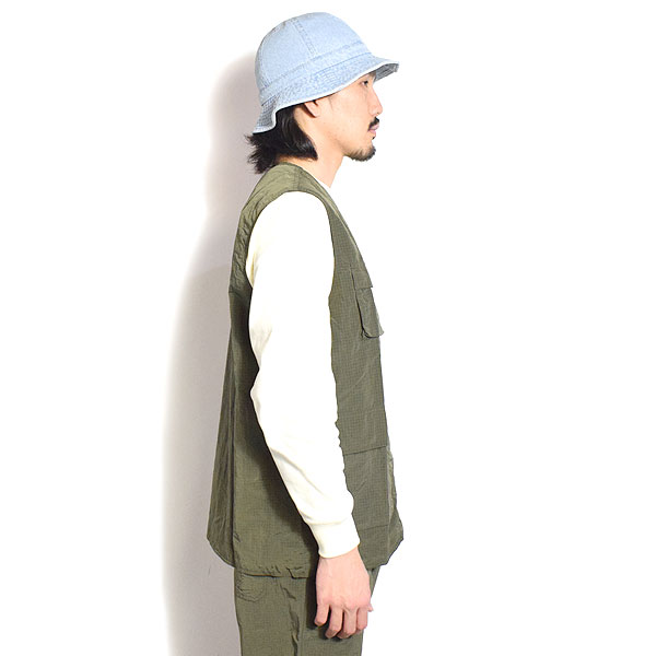 BIG MIKE ビッグマイク NYLON RIP FATIGUE VEST -OLIVE- メンズ ベスト フィッシングベスト リップストップ atfjkt