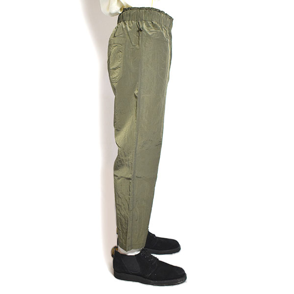 BIG MIKE ビッグマイク NYLON RIP FRONT STITCH EASY PANTS -OLIVE- パンツ イージーパンツ リップストップ atfpts