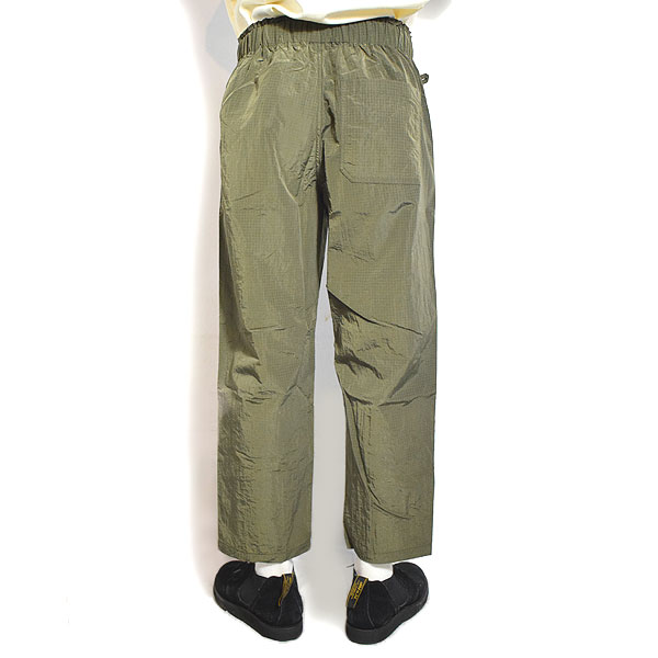 BIG MIKE ビッグマイク NYLON RIP FRONT STITCH EASY PANTS -OLIVE- パンツ イージーパンツ リップストップ atfpts