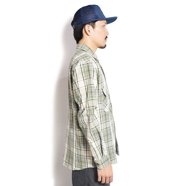BIG MIKE ビッグマイク HEAVY FLANNEL SHIRTS -MINT×BRN×OFF- メンズ シャツ 長袖 チェックシャツ ネルシャツ 送料無料 atftps