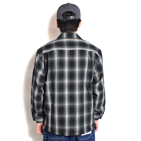 BIG MIKE ビッグマイク HEAVY FLANNEL ZIP SHIRT JACKET -BLACK×OFF- メンズ ジャケット シャツジャケット atfjkt