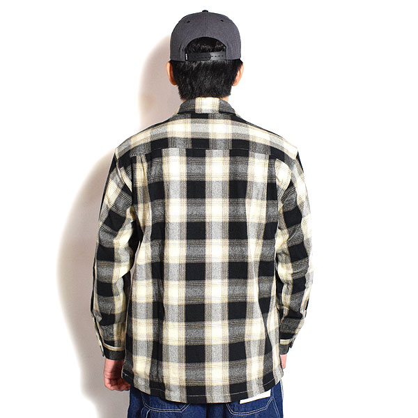 BIG MIKE ビッグマイク HEAVY FLANNEL ZIP SHIRT JACKET -OFF×MOCA×BLK- メンズ ジャケット シャツジャケット atfjkt