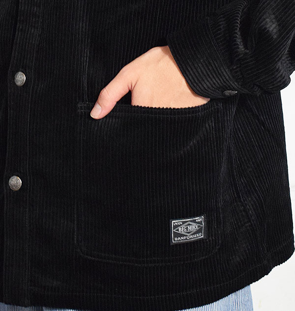 BIG MIKE ビッグマイク CORDUROY WASHED ENGINEER JACKET -BLACK- メンズ ジャケット エンジニアジャケット 送料無料 atfjkt