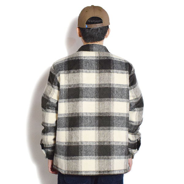 BIG MIKE ビッグマイク OMBRE ZIP QULLTED LINING JACKET -BLK×OFF- メンズ ジャケット オンブレチェック キルティング atfjkt