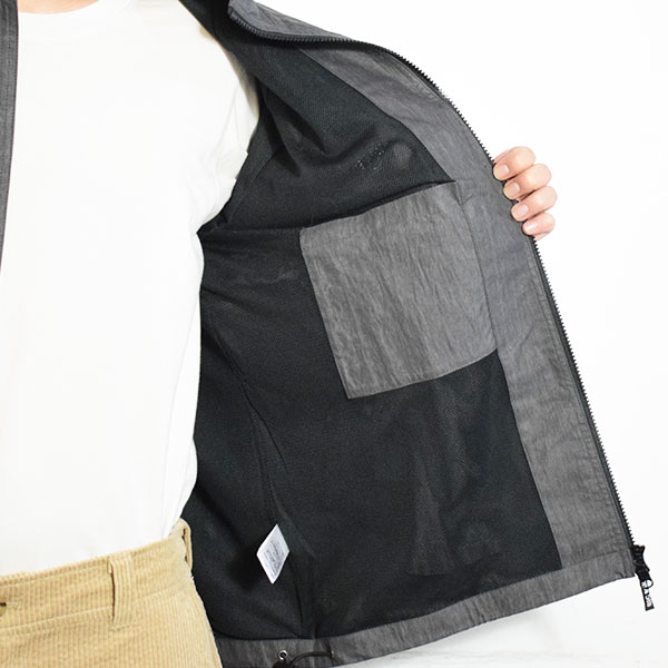 BIG MIKE ビッグマイク NYLON TRACK JACKET：PIGMENT -BLACK- メンズ ジャケット トラックジャケット ピグメント加工 atfjkt