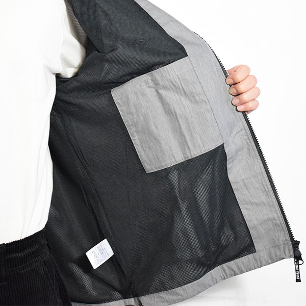 BIG MIKE ビッグマイク NYLON TRACK JACKET：PIGMENT -CHARCOAL- ジャケット トラックジャケット ピグメント加工 atfjkt