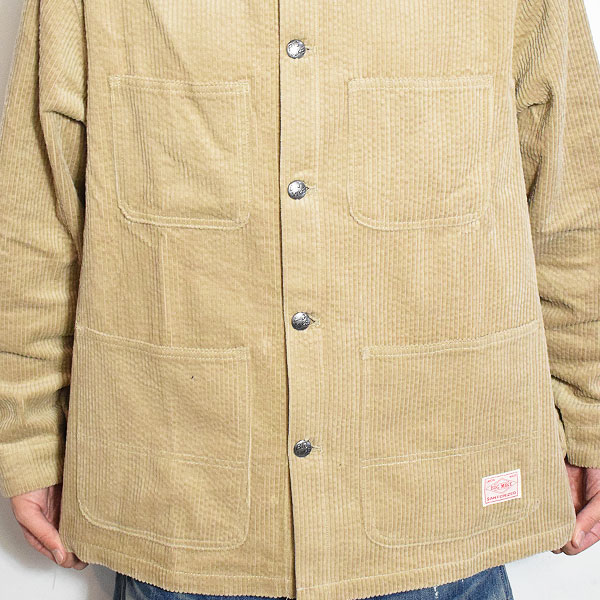 BIG MIKE ビッグマイク CORDUROY WASHED COVERALL -BEIGE- メンズ ジャケット カバーオール コーデュロイ 送料無料 atfjkt