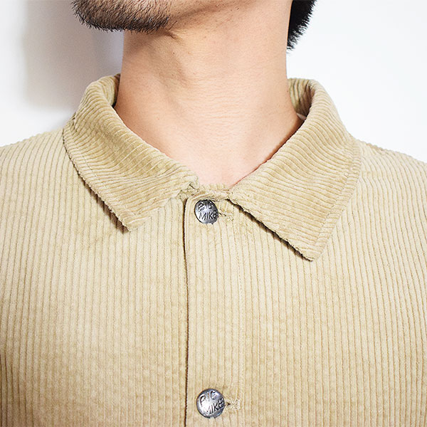 BIG MIKE ビッグマイク CORDUROY WASHED COVERALL -BEIGE- メンズ ジャケット カバーオール コーデュロイ 送料無料 atfjkt